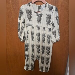 Kate Quin Pineapple Snap Romper